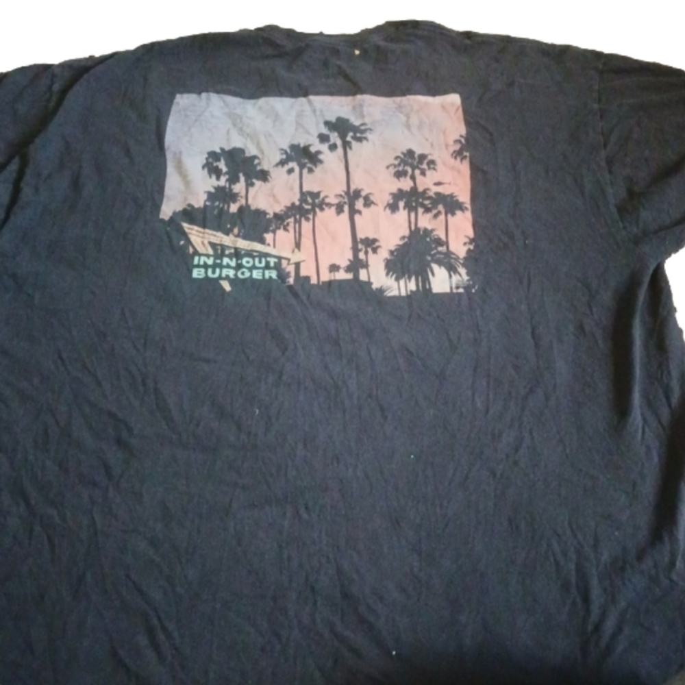 In And Out Burger Black  Graphic T-shirt Size XXL